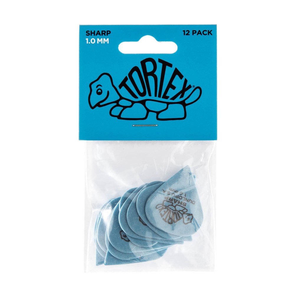Dunlop 412P1.0 TORTEX® Sharp 1.0 Picks Pack of 12