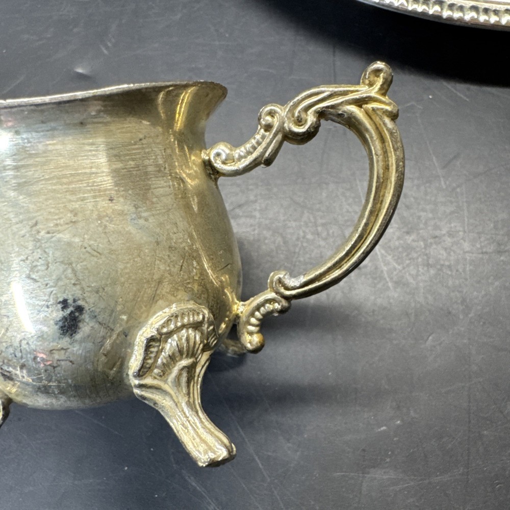 Tea Set Davco Silver Tea Pot/Creamer/ Sugar Bowl/Tray #1