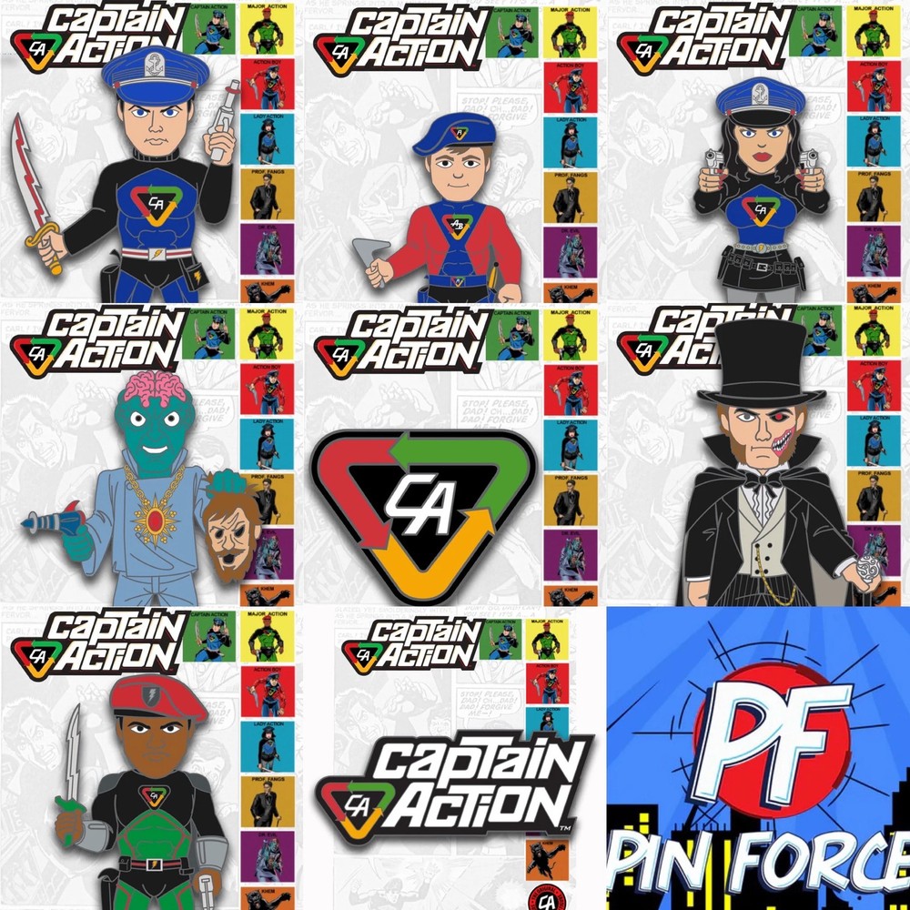 Captain Action LADY ACTION Character Pin