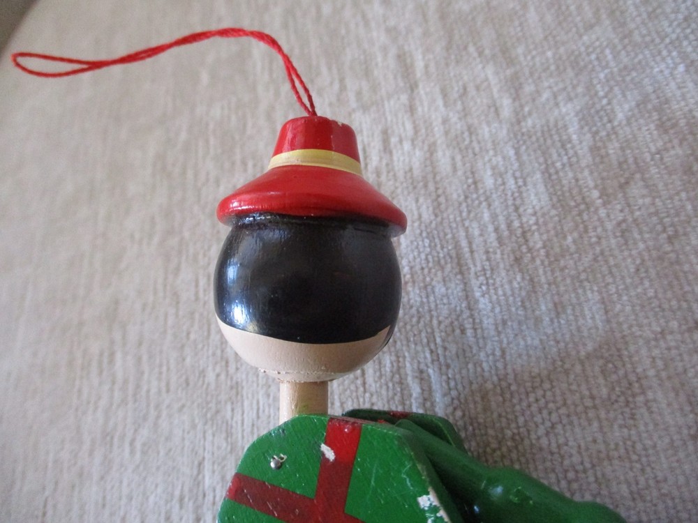 Handcrafted Wooden Bavarian Acrobat Toy Pull String Decor