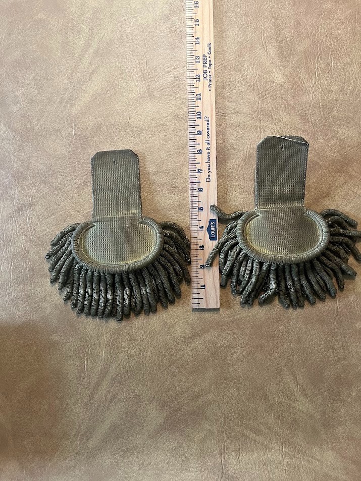 Epaulets US Army NY Buttons Likely Pre-1872 & Civil War for Major Fine Condition