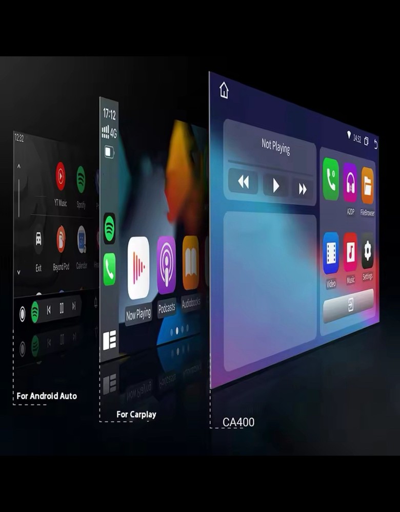 Multimedia AI Box HDMI Wireless CarPlay & Android Auto Adapter Dongle Plug&Play