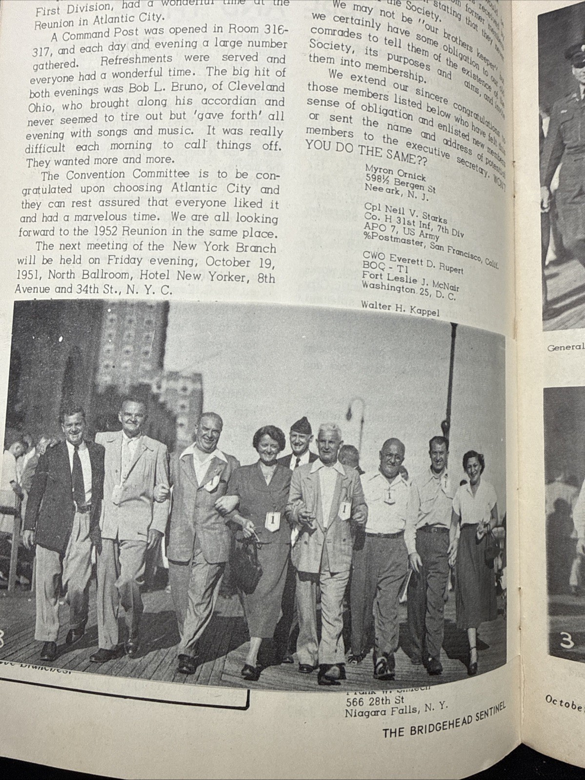 Vintage 1st Infatnry Division Bridgehead Sentinal Oct. 1951 booklet Big Red One