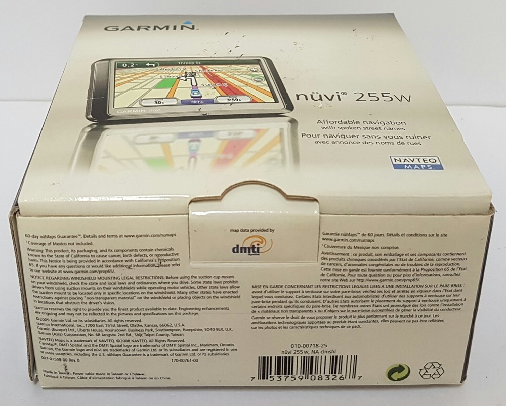 Garmin Nuvi 255W Touchscreen GPS Navigation System Tested Working Bundle