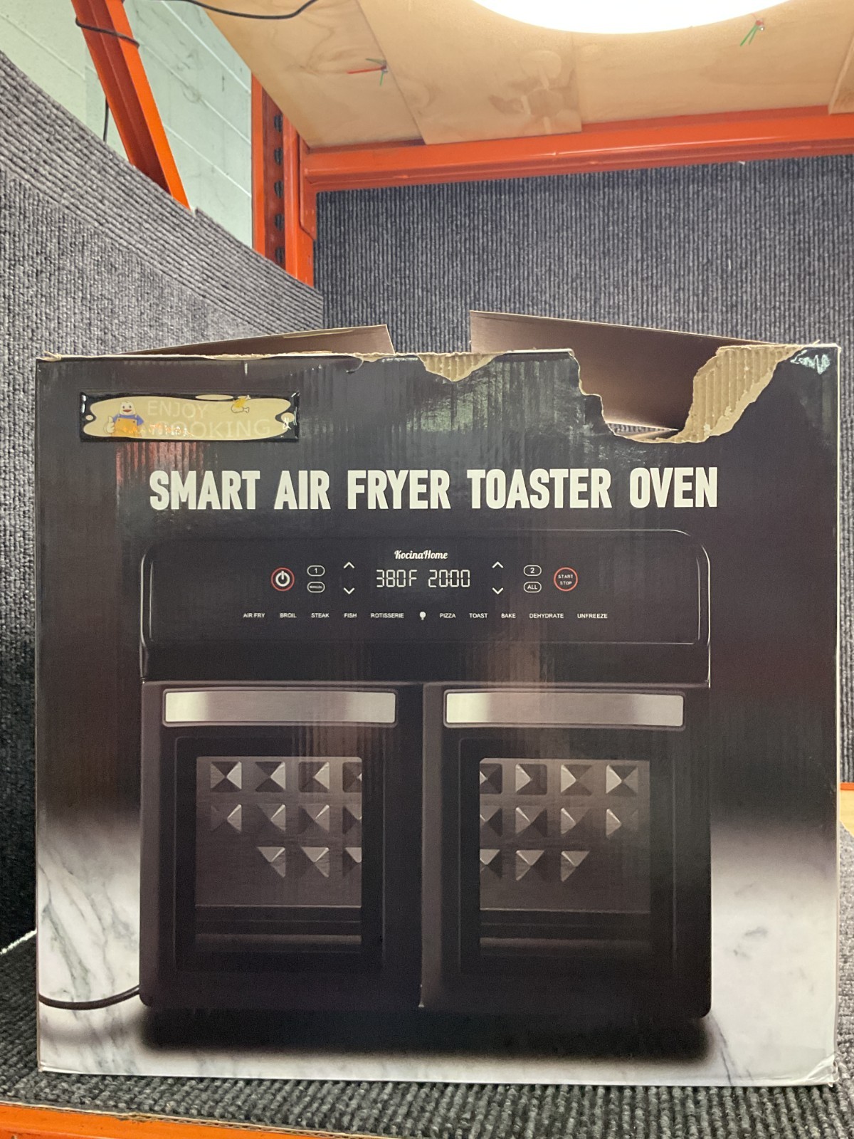 Kocinaider KOC-AFO-02D 24QT 1800W Stainless Steel Dual Zone Air Fryer Oven