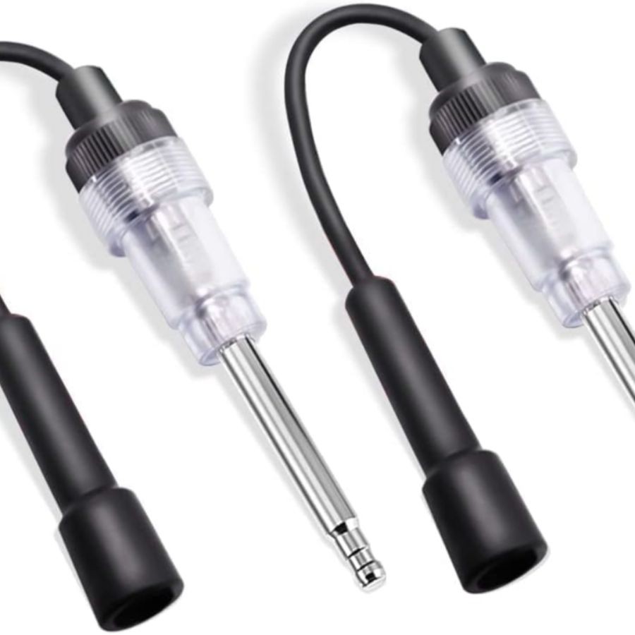 2PCS Inline Spark Plug Tester, Straight Boot Engine Ignition Tester Light, Small
