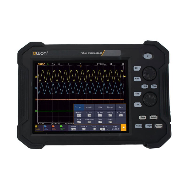 TAO3074 70MHz 4-Channel 8bits Handheld Tablet Digital Oscilloscope with Screen