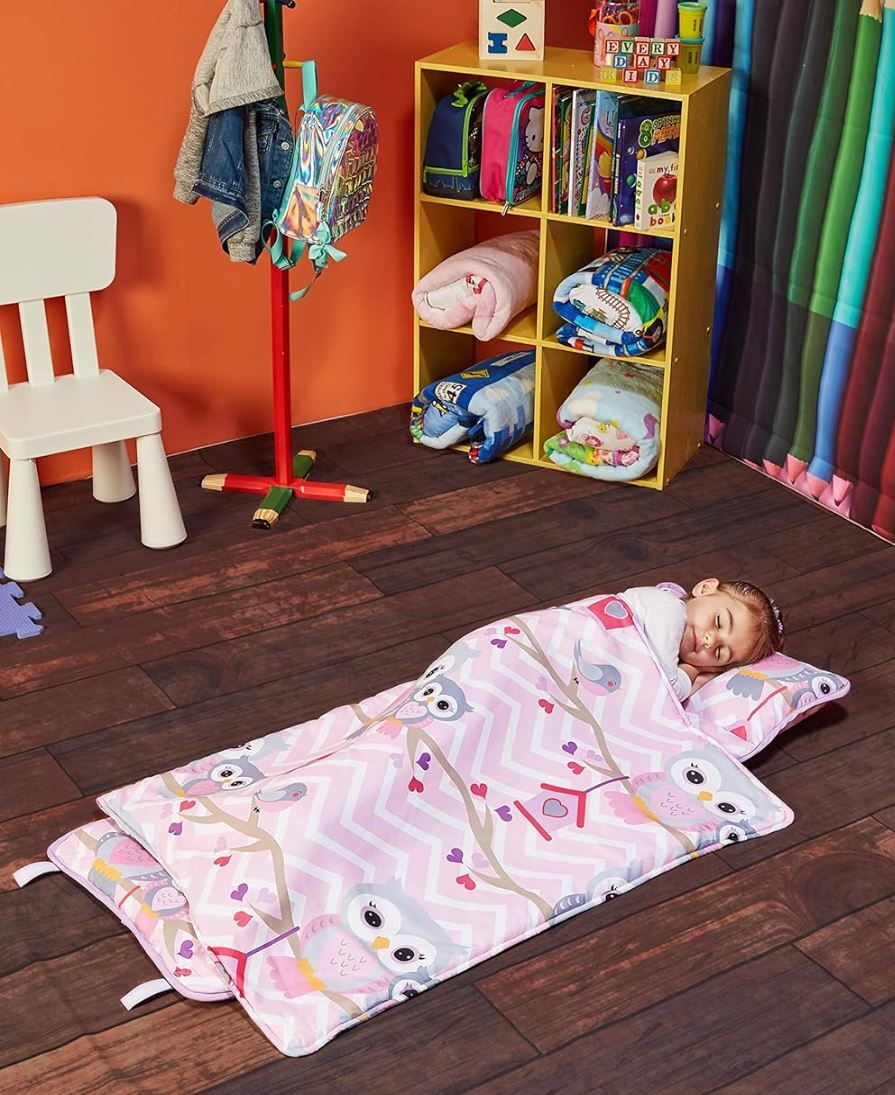 NAP MAT Sleeping Bag with Removable Pillow Kids Toddlers Sleepover EVERYDAY KIDS