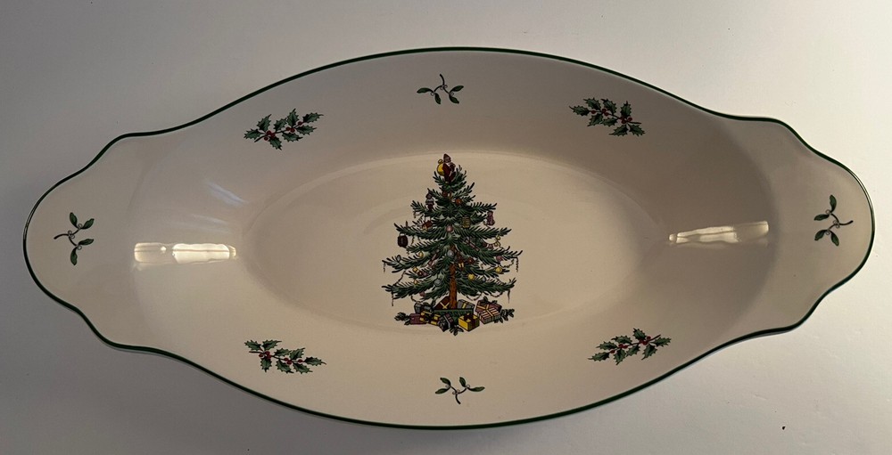 Spode Christmas Tree Bread Tray  15 1/2”.