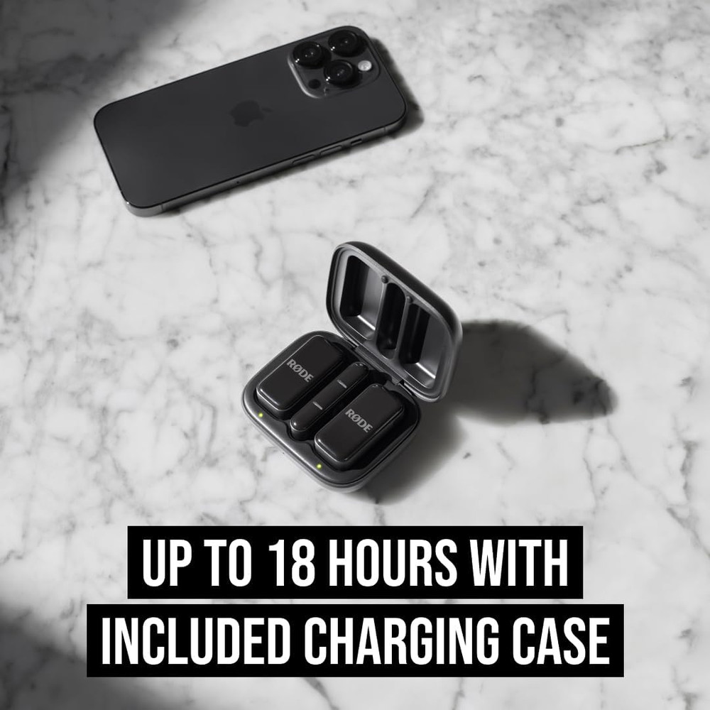 Wireless Micro - Compact Wireless Microphone, Two Mics with Charge Case for Smar