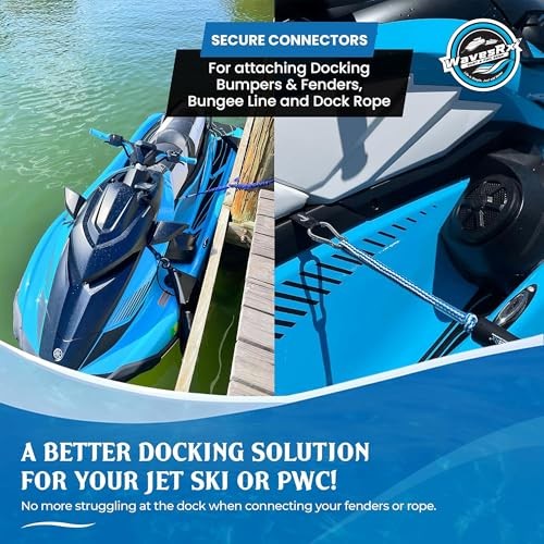 Soft Loops Jet Ski Cleats | Secure Loop Straps for Attaching Docking 2 PACK