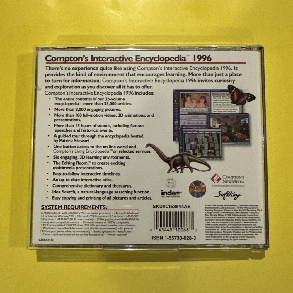 Compton's Interactive Encyclopedia 1996 Edition CD-ROM for Windows 95/3.1