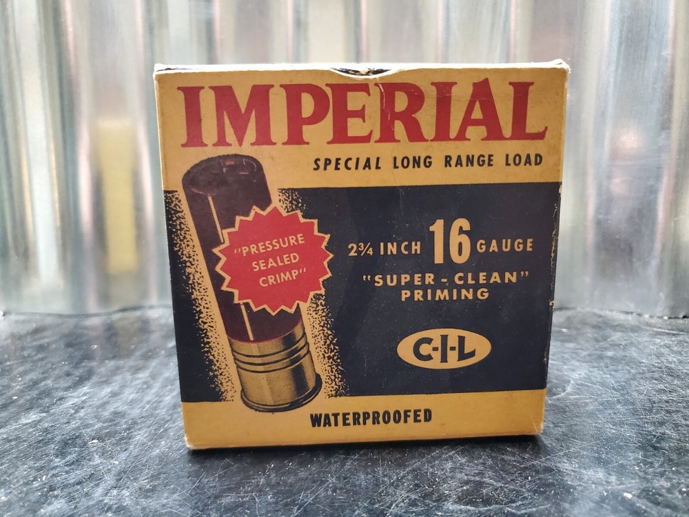 Imperial Special Long Range Load 16 GA Shotgun Shells Empty Box C-I-L
