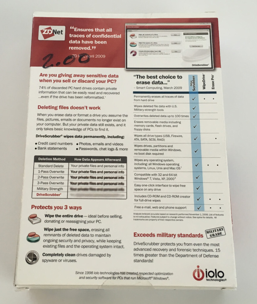 IOLO: DriveScrubber PC Software