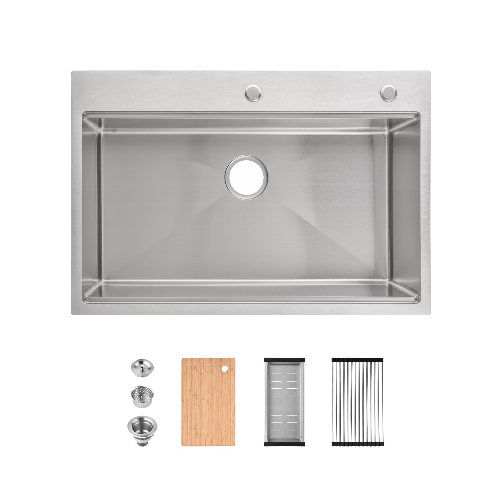 Cozy n Bath 33x22 inch overmount kitchen sink with accessors and drain