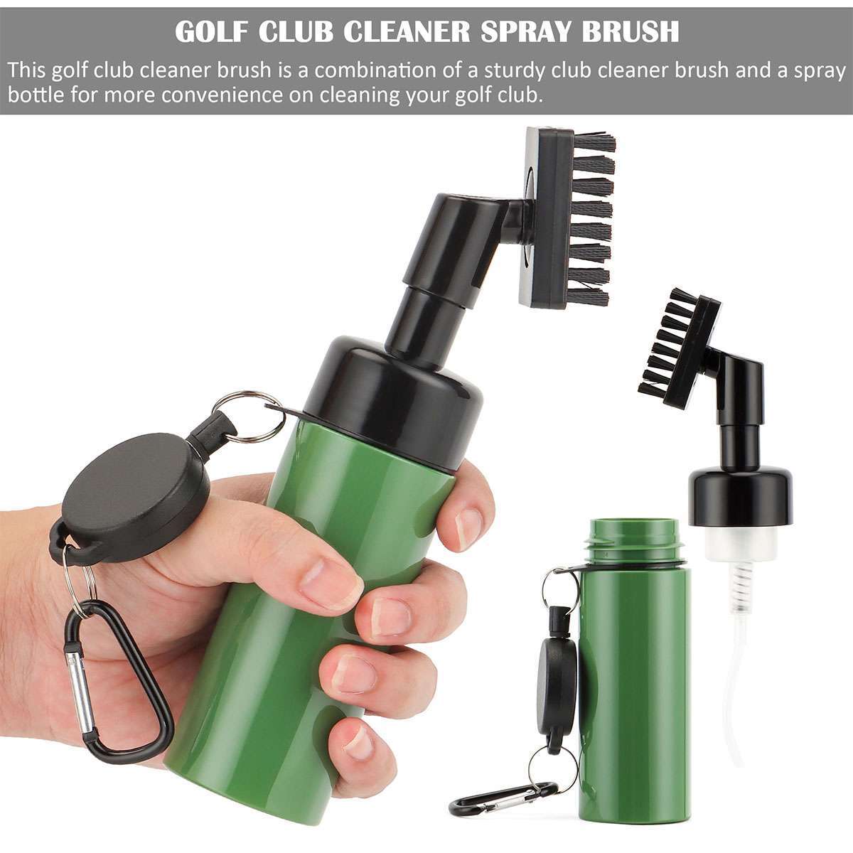 Golf Club Brush Tool Kit Groove Cleaner Cleaning Tool With Spray Water Bottle