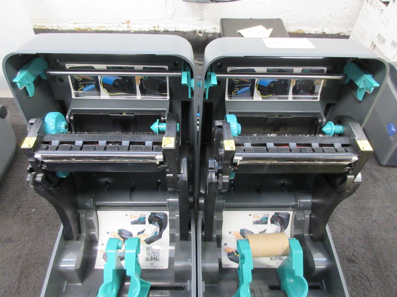 lot of 2 Zebra GX420T Thermal Label Printer