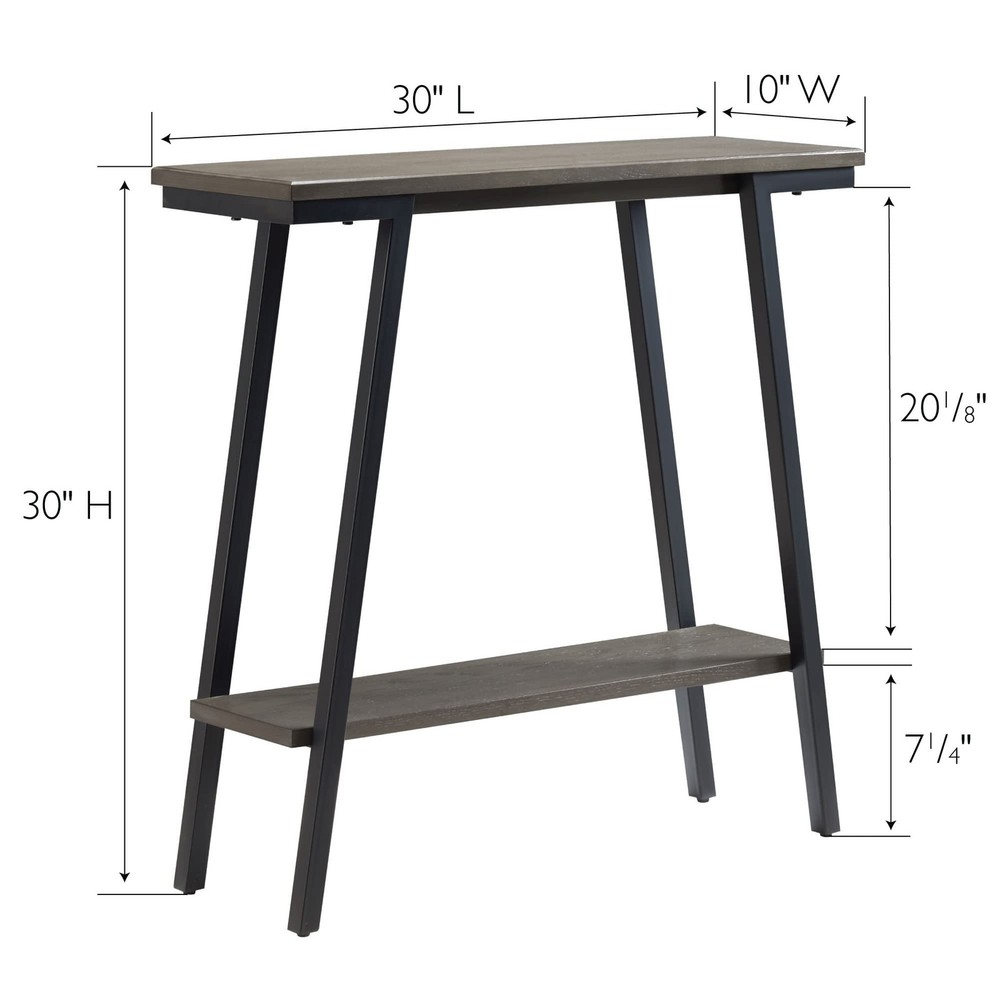 Pemberly Row Contemporary Multi-Functional Console Table in Gray