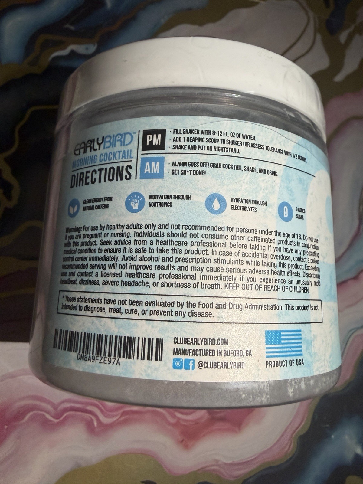 early bird morning cocktail Blue Razz Chiller X3