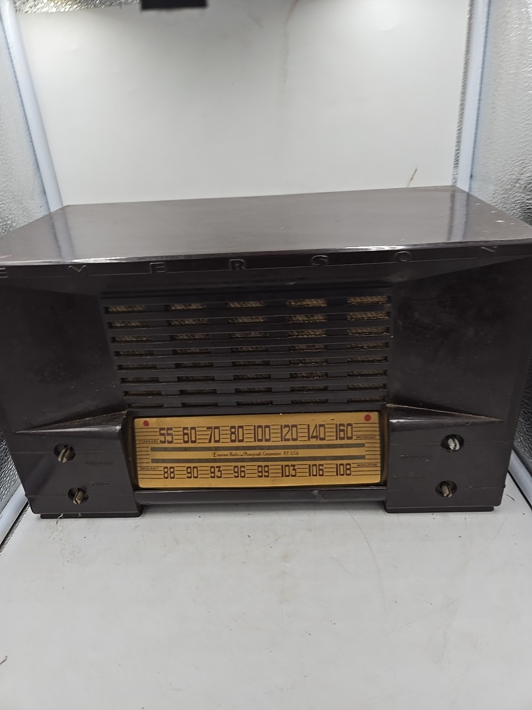 Vintage Emerson Fm Am Tube Radio Model 557 For Parts And Repair