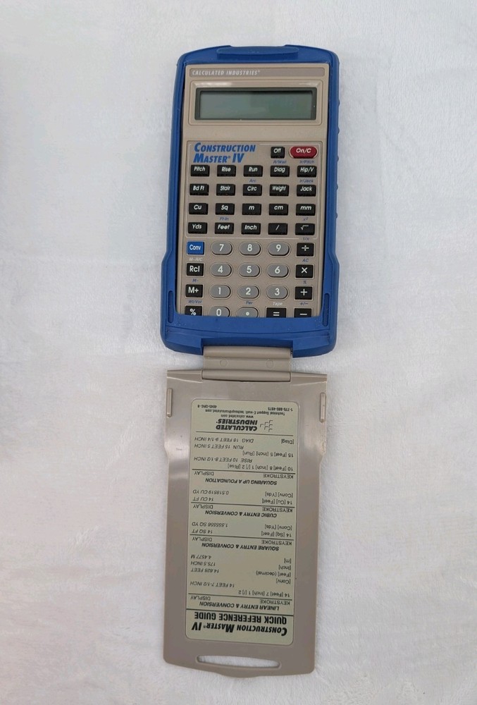 Construction Master IV Calculator w/ Case and zipper case.