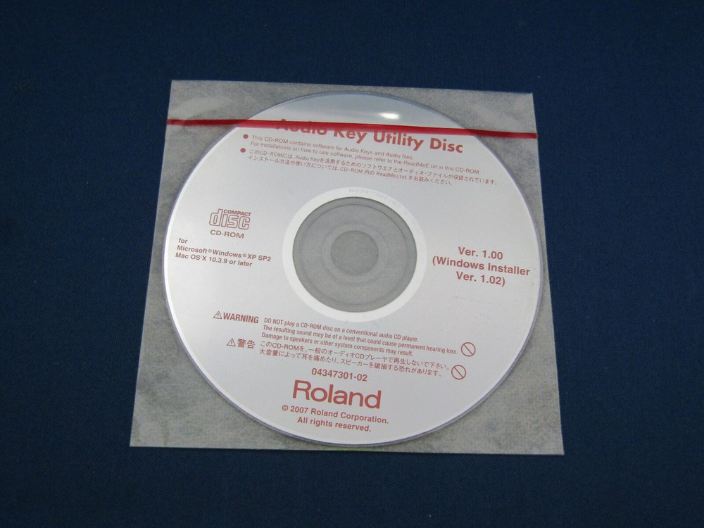 ROLAND AUDIO KEY UTILITY DISK - VERSION 1