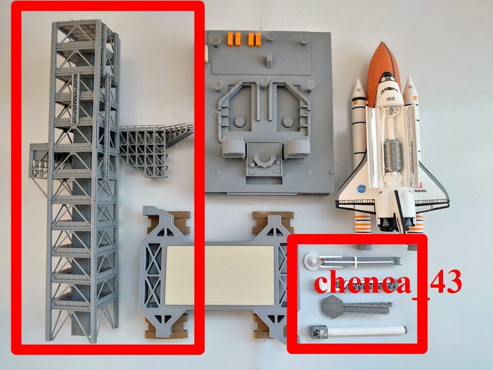DIY 1/400 Space Shuttle Discovery Launcher Platform Painted Model Collection 1PC