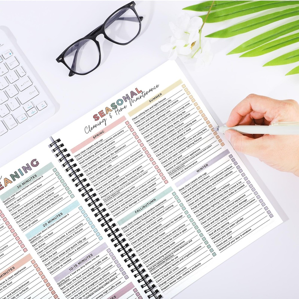 Cleaning Schedule Planner set ADHD Organizational Tracker Notebook