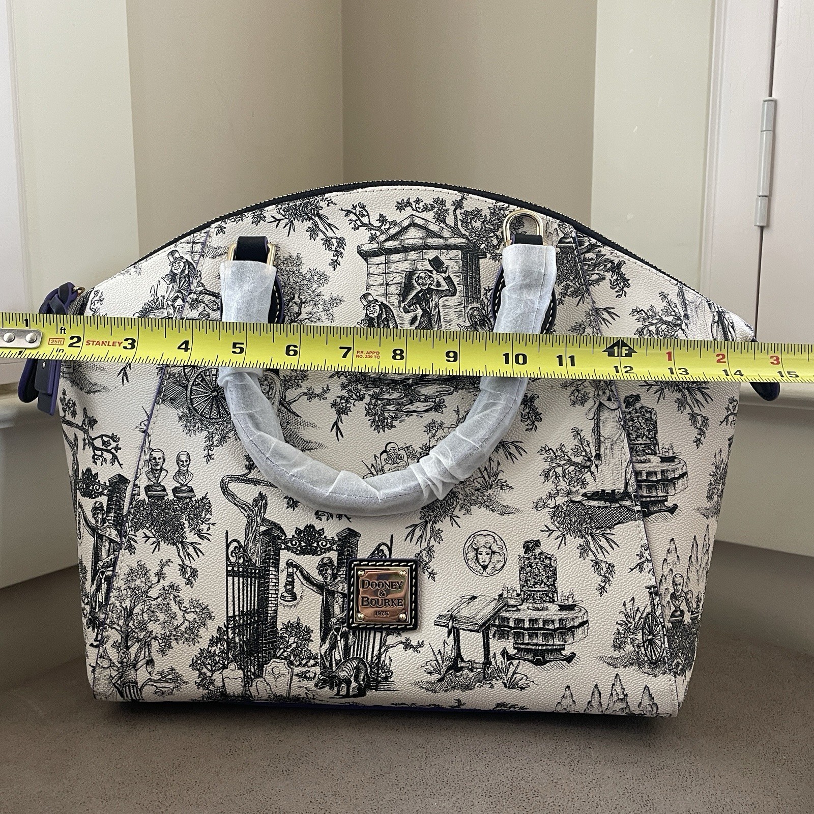 Dooney & Bourke Disney 2025 Haunted Mansion Toile Satchel Bag - NWT
