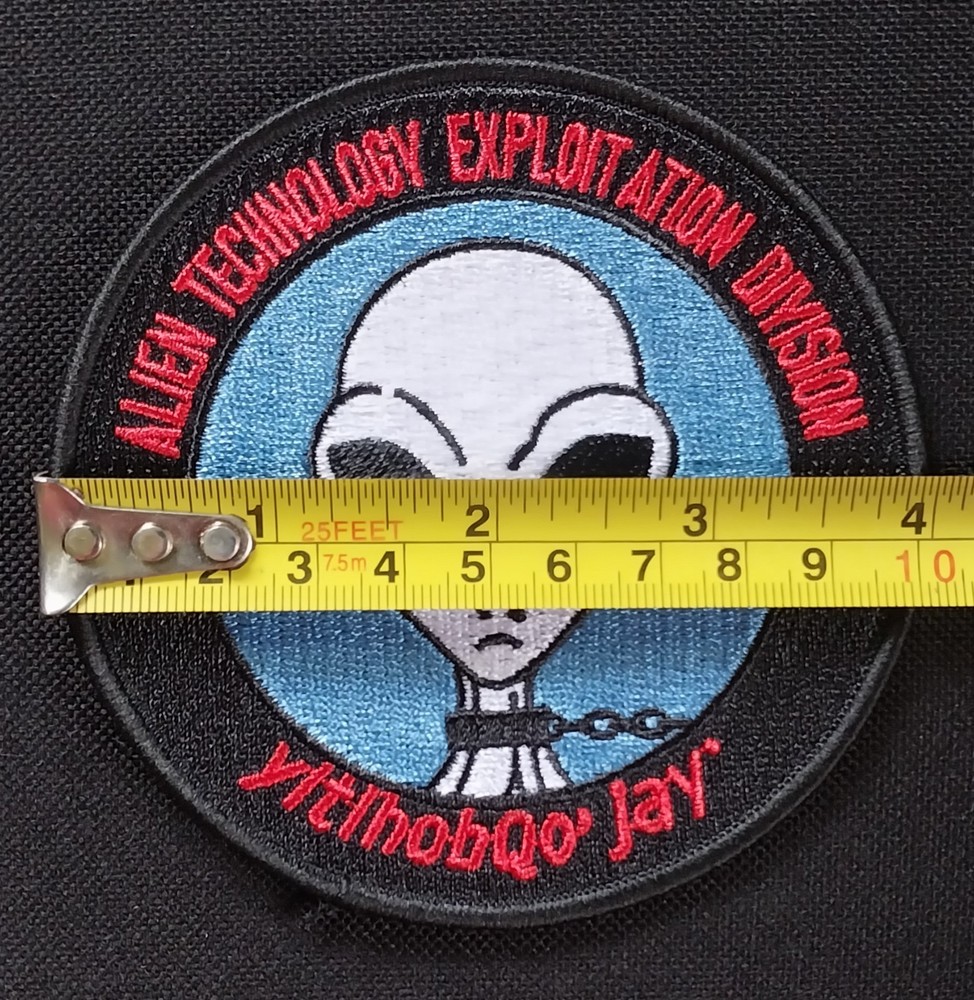 Alien Technology Exploitation Division Black Ops CIA AREA 51 Iron On USAF Patch