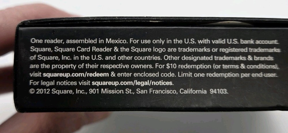 Square Credit Card Reader for iPhone, iPad and Android White