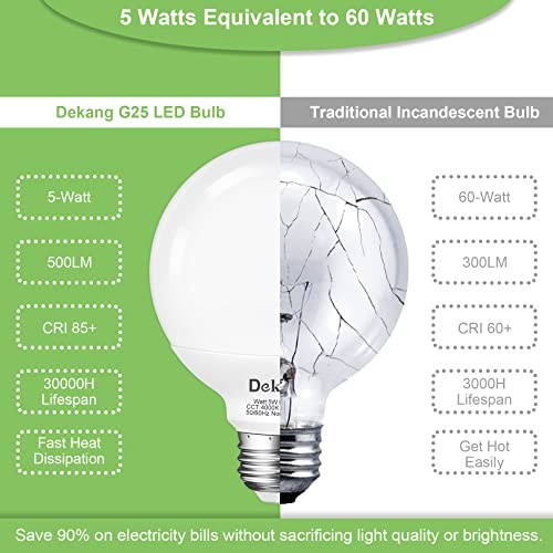 8-Pack LED Vanity Light Bulbs for Bathroom 8 Count(Pack of 1) 4000k Daylight