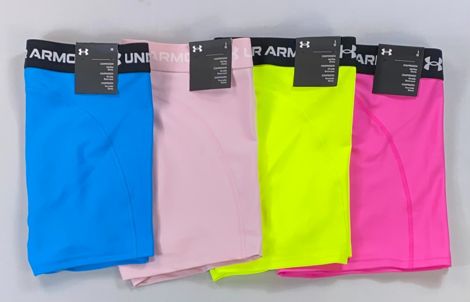 Women's Under Armour UA Mid Rise Heatgear Shorty Compression Shorts