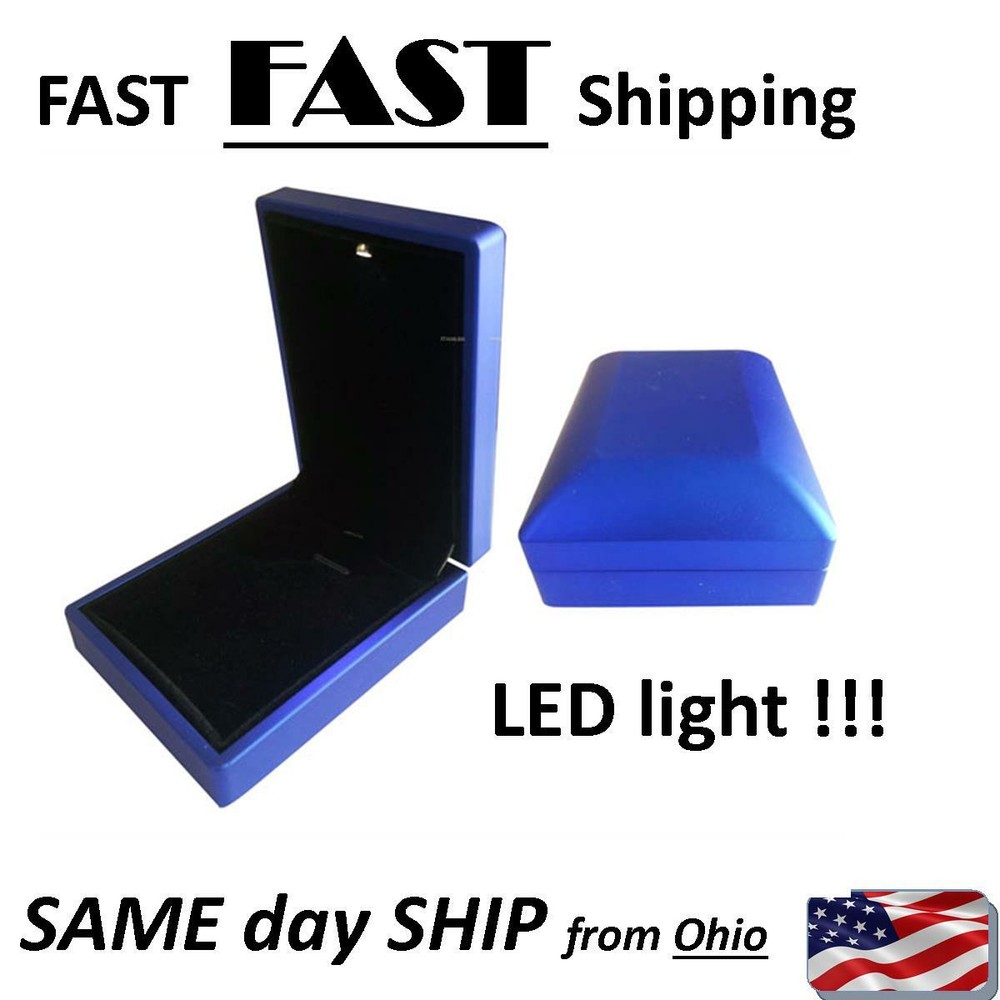 LED lighted necklace box - jewelry box
