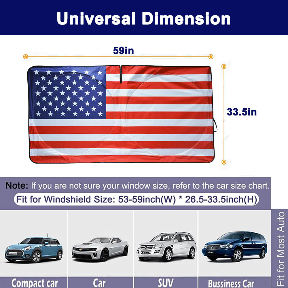 Car Windshield Sun Shade Foldable Large Front Window Visor UV Block Shield Cover