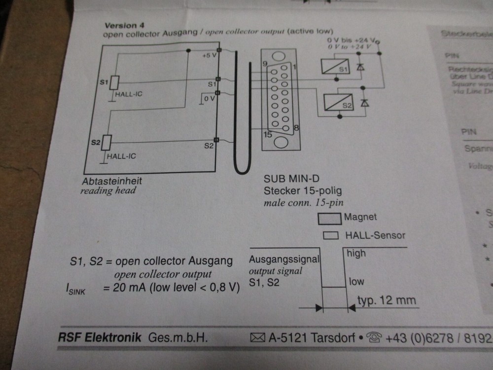 RSF Elektronik MSA 770.51-0 Linear Encoder NEW