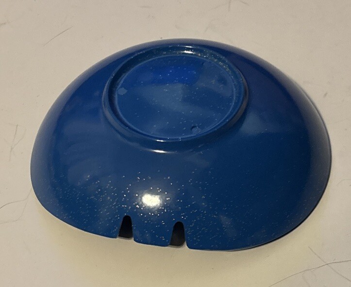 MCM Style Blue w Gold Flecks Plastic Ashtray