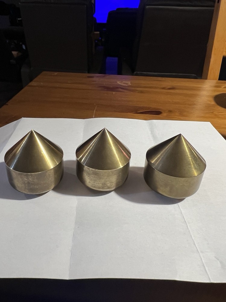 Mapleshade Triple Point isolation feet. (solid brass)