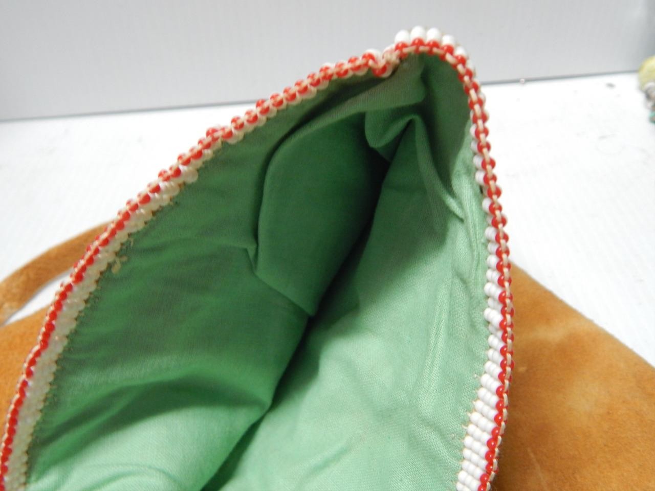 MID CENTURY PLAINS CREE INDIAN PONY BEADED TOBACCO BAG / POUCH - CLEAN !