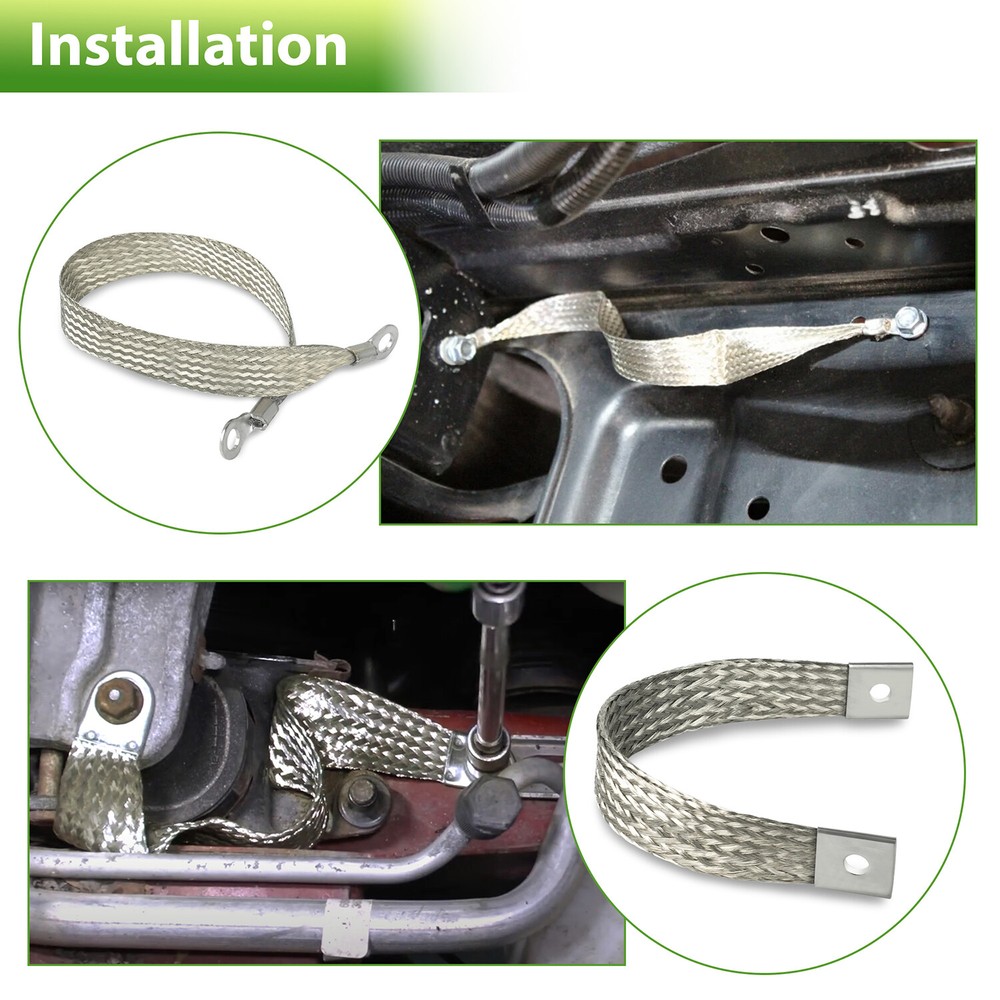 4Pcs Engine Body Frame Braided Ground Strap Kit 40140