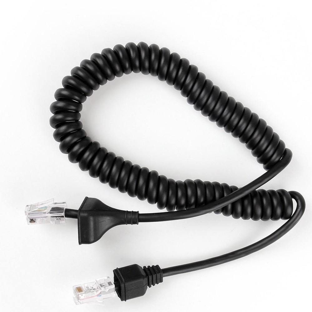 8 Pin Replacement Microphone Cable Coiled Cord for Kenwood Mobile TK-763/763G