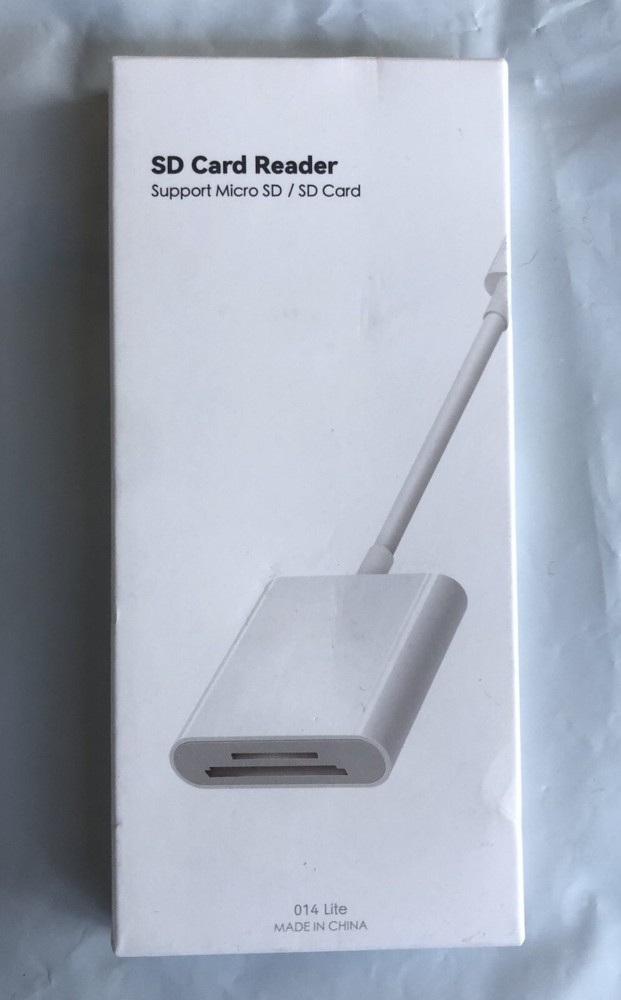 SD Card Reader for iPhone iPad Camera Dual Card Slot Memory Reader for SD and TF