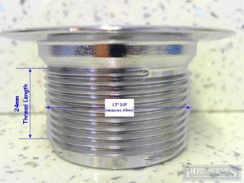 Replacement Shower Drain Top Waste Trap Chrome Plated ABS 1.5" INCH Thread