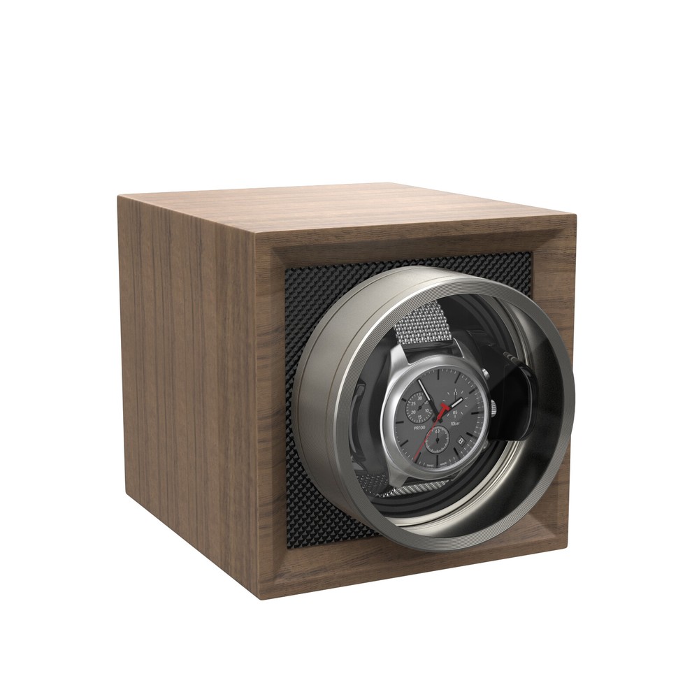 Automatic Rotation Single Watch Winder Display Storage Case Dual Power Supply