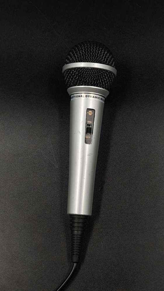 Uni-Directional Dynamic Microphone Used Working Silver