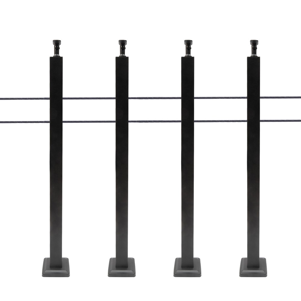4X Cable Railing Post Railing Column 36"x2"x2" Level drilled Post Adjustable Top