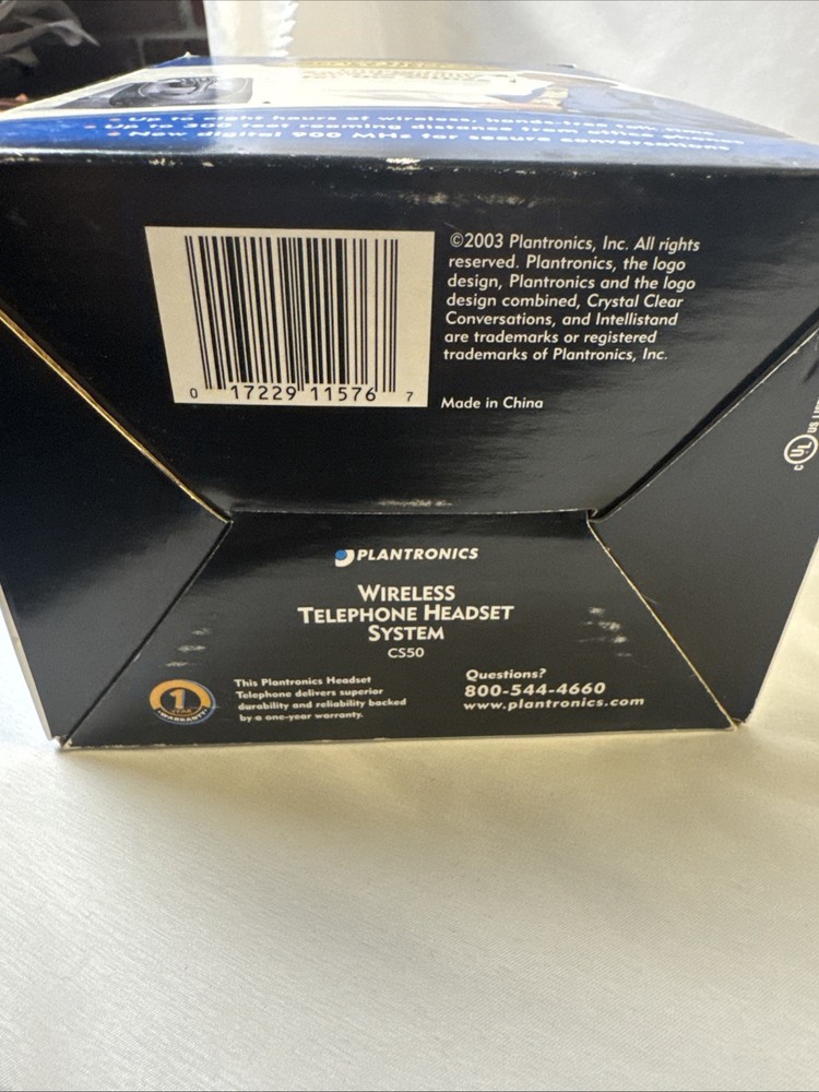 Plantronics CS50 Wireless Headset System W/ Convertible Headset Tested & Working