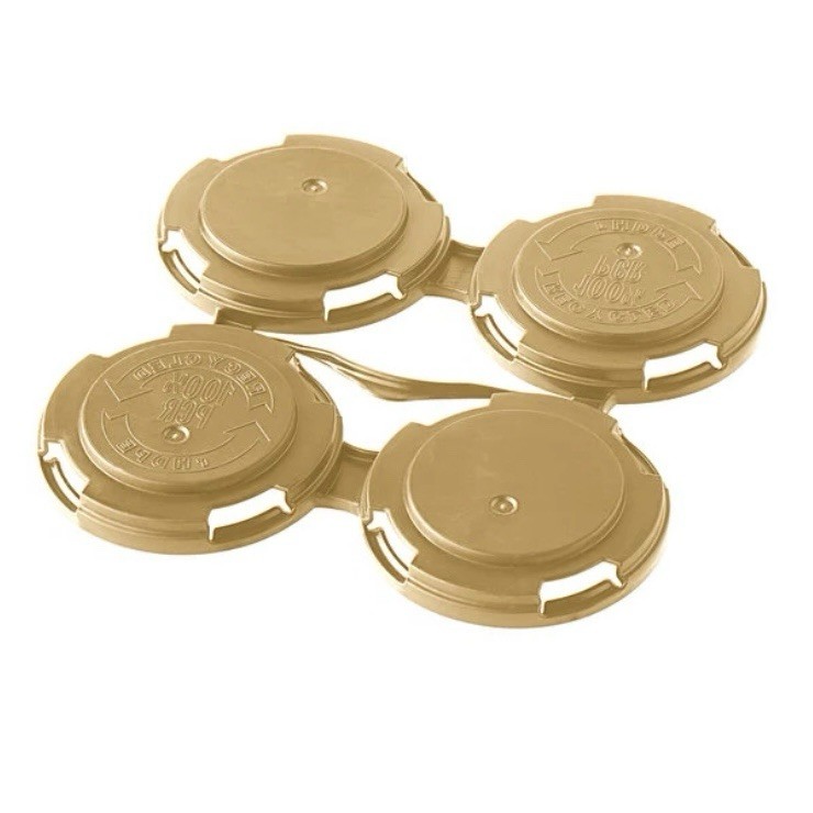 PAKTECH GOLD 1/2 Case 4-Pack Plastic Can Carrier 394 Pcs-Std Sz 202-260 Mead