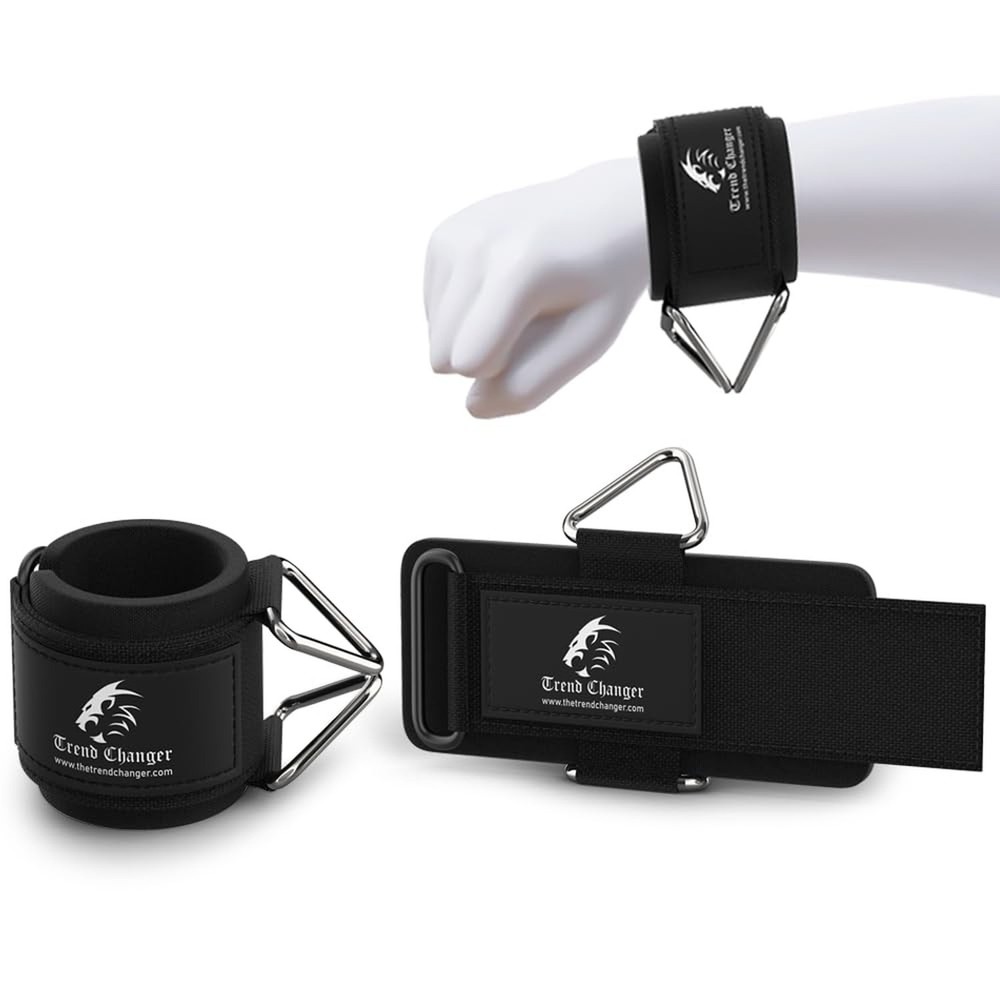 Wrist Cuffs Support - Cable Attachments For Gym Machine Workout Adjustable Wr...