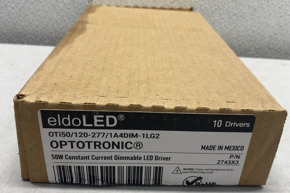 eldoLED Programmable LED Driver 50W Dimmable 2743X3 (BOX OF 10)